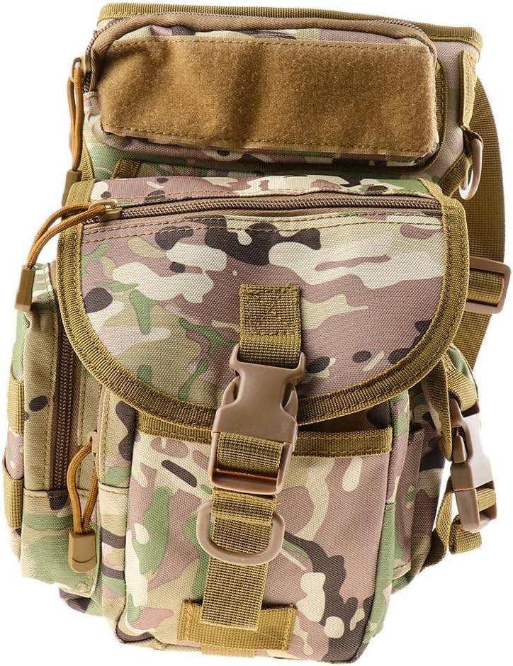 Waist Packs Utility Pouch Bag | Drop Leg Thigh Rig for Outdoor Hiking, Hunting, and Cycling | 800D Oxford Cloth Cross Over Hip Bag with Adjustable Straps - CP