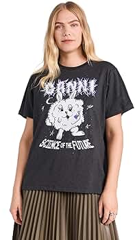 Ganni Women's Melange Light Purple Bunny Relaxed T-Shirt