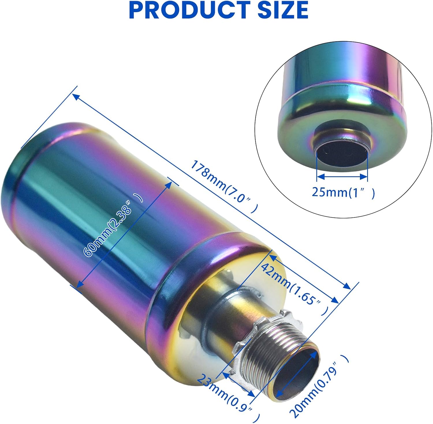 Exhaust Muffler For Predator 196cc 212cc For Coleman CT200U-EX BT200x For Honda GX160 GX200 6.5HP Engines Go Kart Mini Bike Parts Colorful