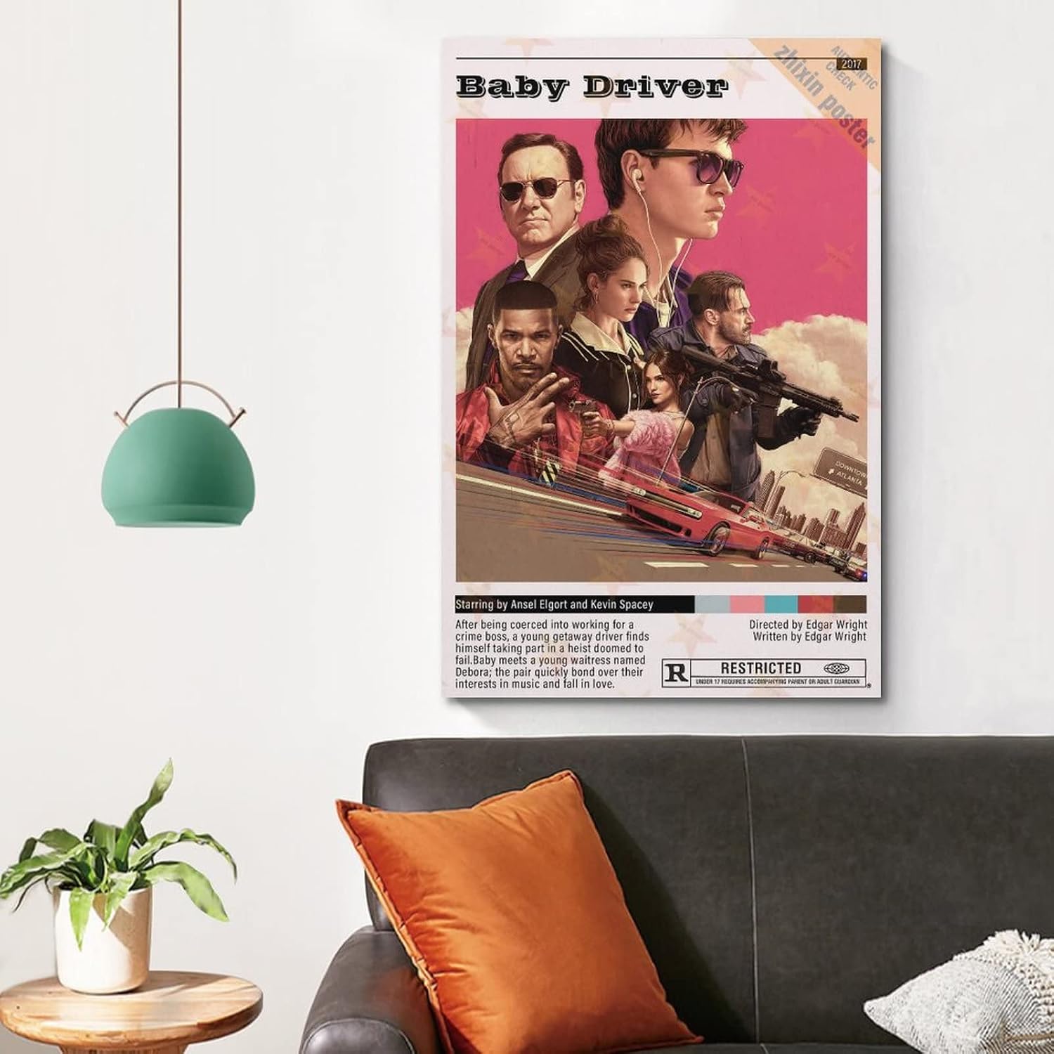 Baby Driver Movie Aesthetic Posters Decorative Painting Canvas Wall Posters And Art Picture Print Modern Family Bedroom Decor Posters 12x18inch(30x45cm) image 4