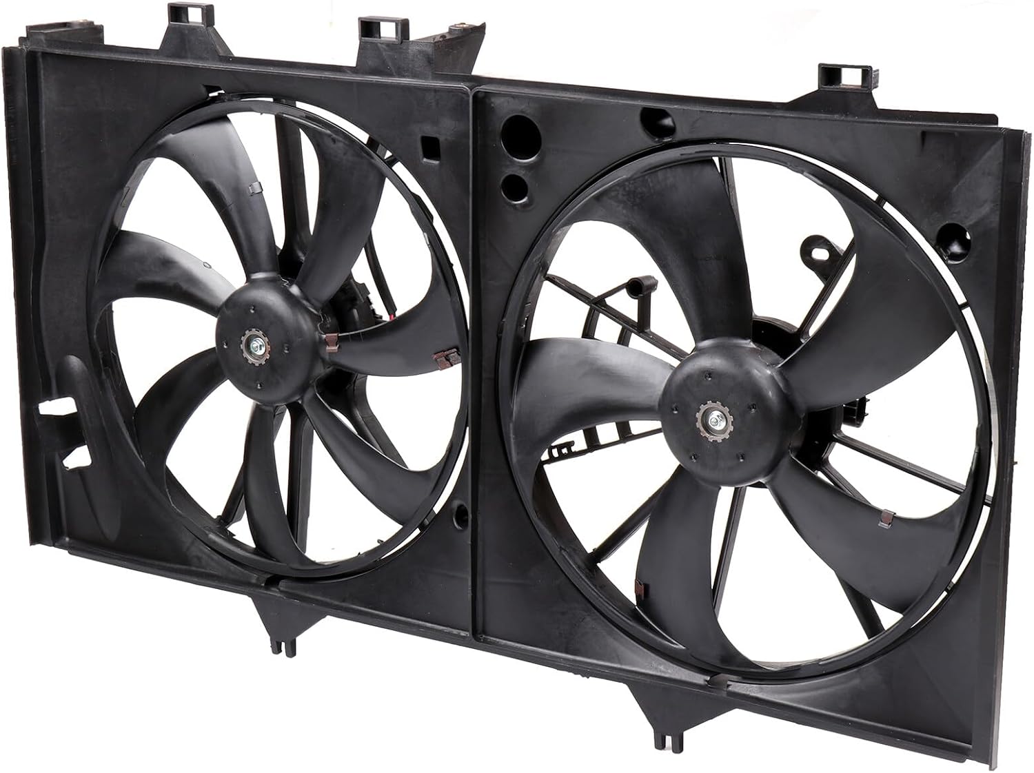 Engine Radiator Cooling Fan Assembly Fit 2012-2017 for Toyota Camry, Radiator Condenser Fan Assembly Driver Passenger Side/LH RH 163610V430 620-592