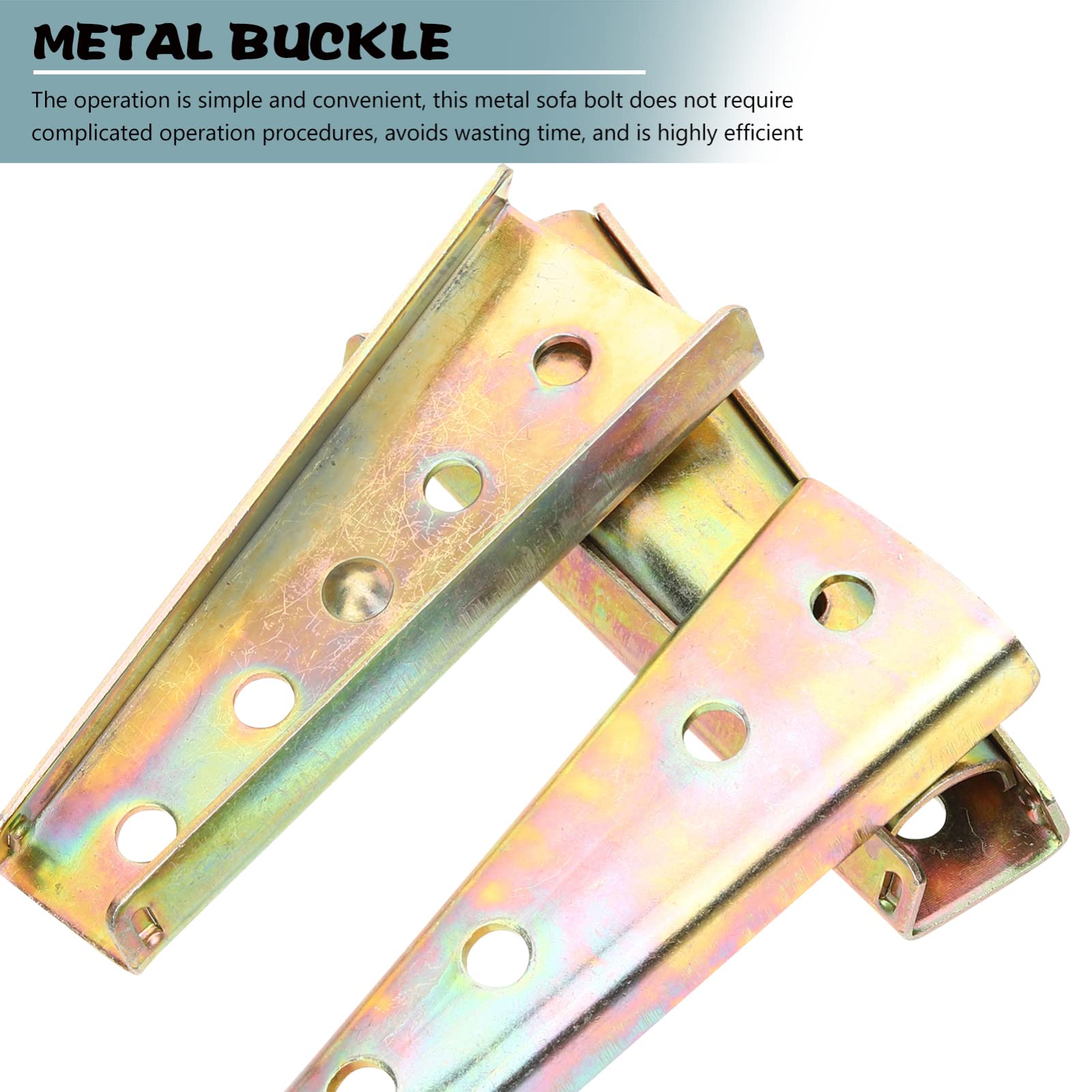Staffa Bullone per Divano Componibile 12 Cm in Metallo Leggero, Connettore Stabile per Fissaggio Mobili, Ricambio per Bracciolo e Struttura Divani, Set 8 Pezzi per Uso Domestico