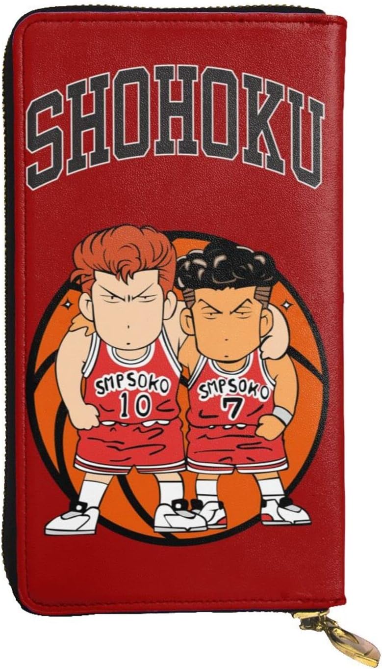 Amazon | [pemburl] 財布 スラムダンクの壁紙 本革 ラウンドファスナー