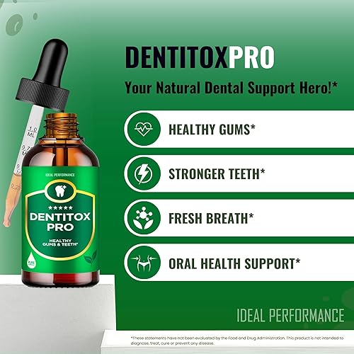 Miniatura 4 de Dentitox Pro Drops para dientes y encías saludables, suplemento Dentitox Gotas de fórmula avanzada, mezcla natural para apoyar el aliento fresco,