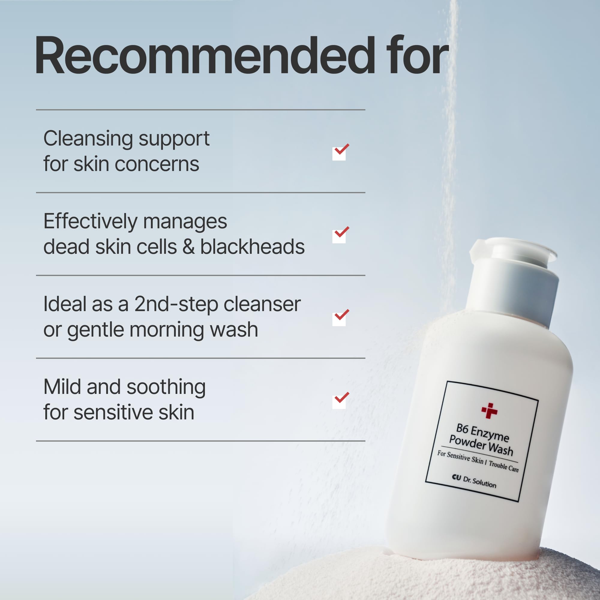 Amazon.com: CU DR. SOLUTION B6 Enzyme Powder Face Cleanser, Korean