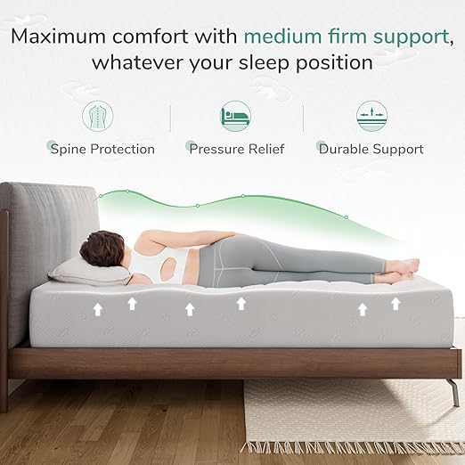 Novilla King Mattress, 12 Inch King Size Memory Foam Mattress with Comfort Foam for Pressure Relief & Cool Fresh Sleep,Removable Washable Mattress Cover,Memory Foam Mattress King thumbnail 3