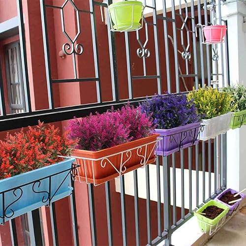 Miniatura 40 de Plantas artificiales para exteriores, resistentes a los rayos ultravioleta, vegetación artificial, 12 ramos de flores de lavanda para macetas