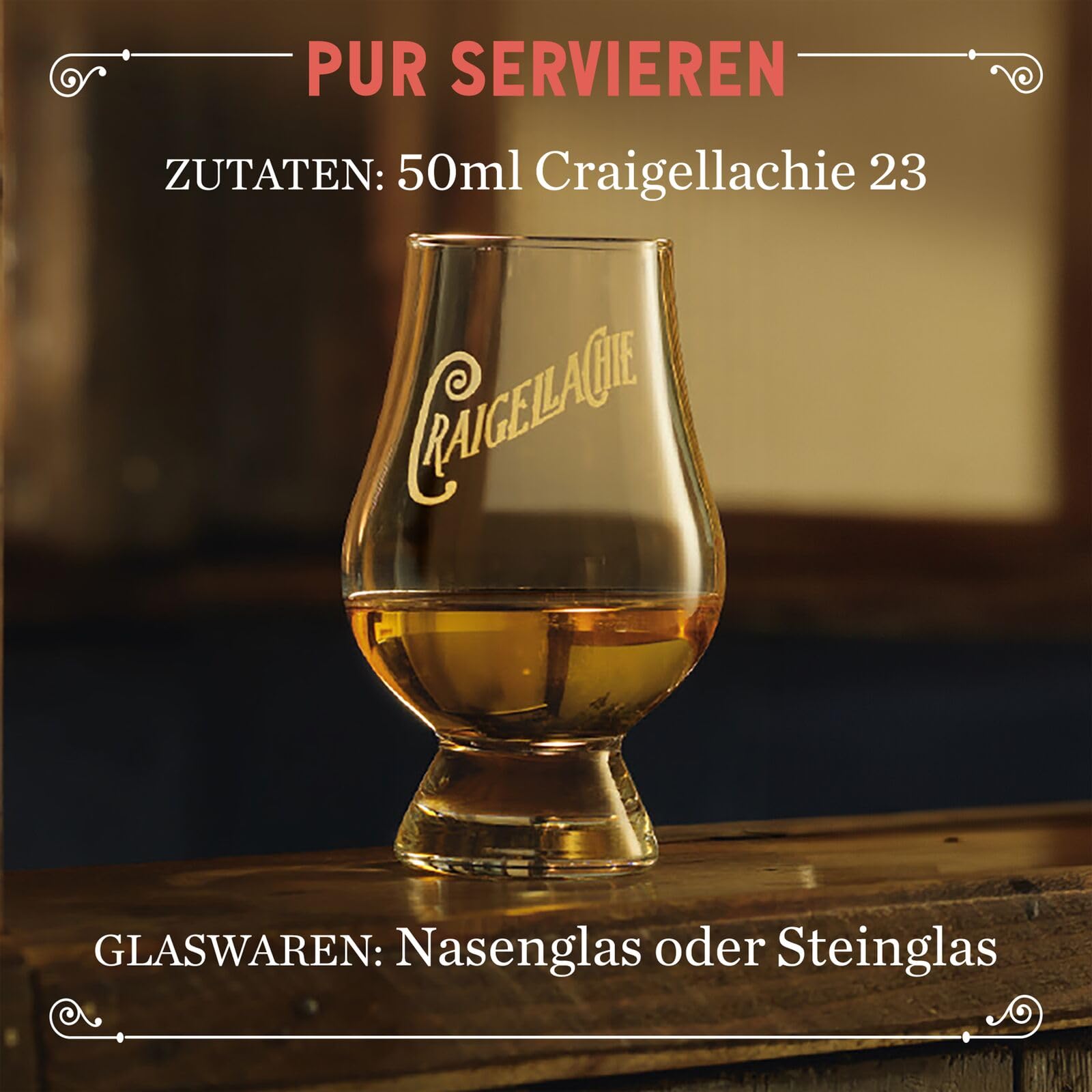 CRAIGELLACHIE 23 Year Old Speyside Single Malt Scotch Whisky, 46% vol, 700 ml, in Geschenkverpackung, gereift in First-Fill-Sherry- und -Bourbon-Fässern, 70 cl