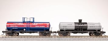 Broadway Limited 7661 6000 Gallon Tank, 1940s Variety 2-Pack B, Pittsburgh Plate Glass, Virginia Smelting HO Scale