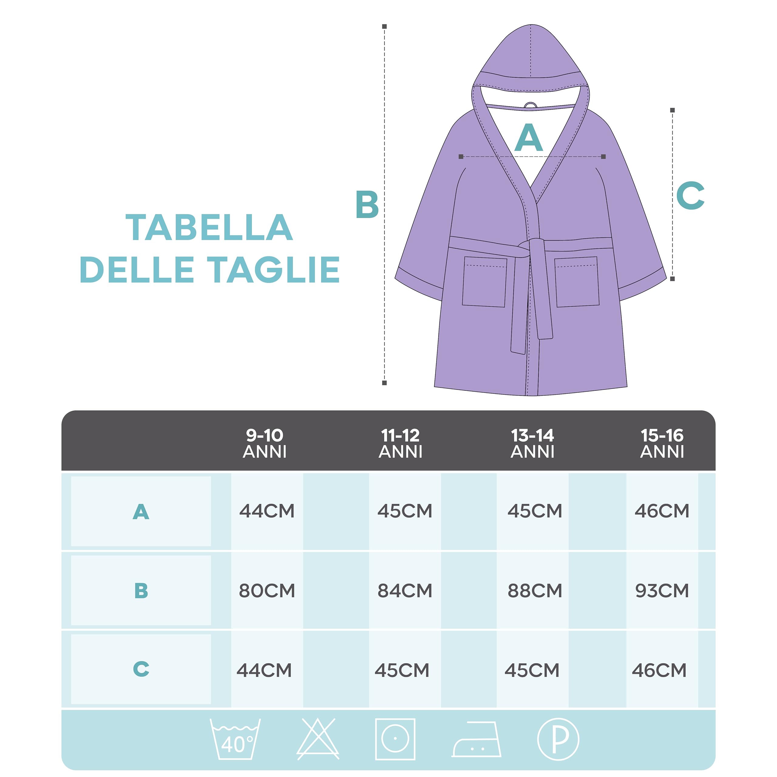 Twinzen Accappatoio Bambino Adolescenti con Cappuccio, 100% Cotone OekoTex, Accappatoio Ragazzo Ragazza - Tessuto Spugna Accappatoio da Bagno Ultra Morbido e Assorbente