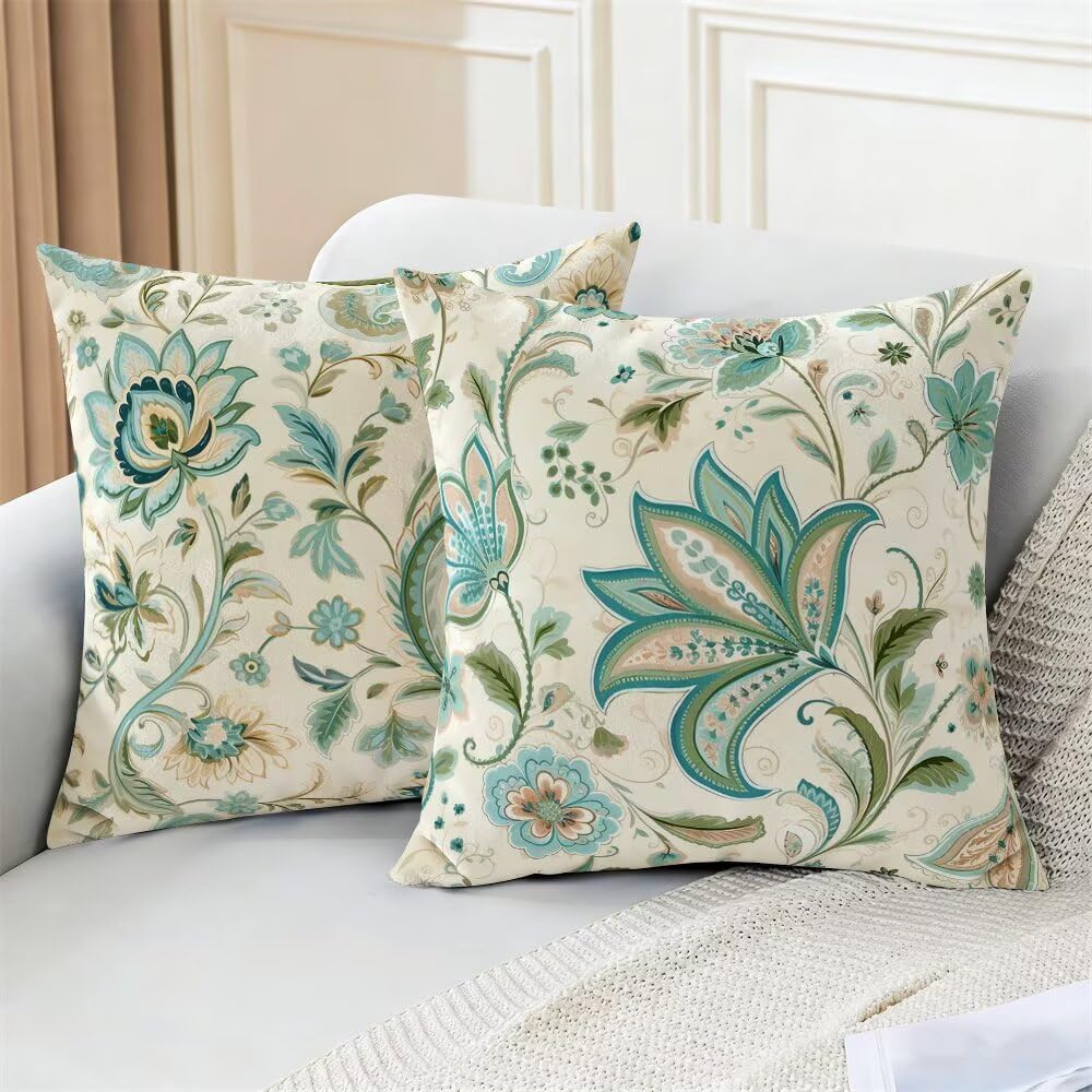 Aksamitna poszewka na poduszkę 80 x 80 cm, zestaw 2 dekoracyjnych poszewek na poduszki w stylu boho, poszewka na poduszkę w stylu vintage, miękka poduszka ozdobna, na kanapę, z ukrytym zamkiem