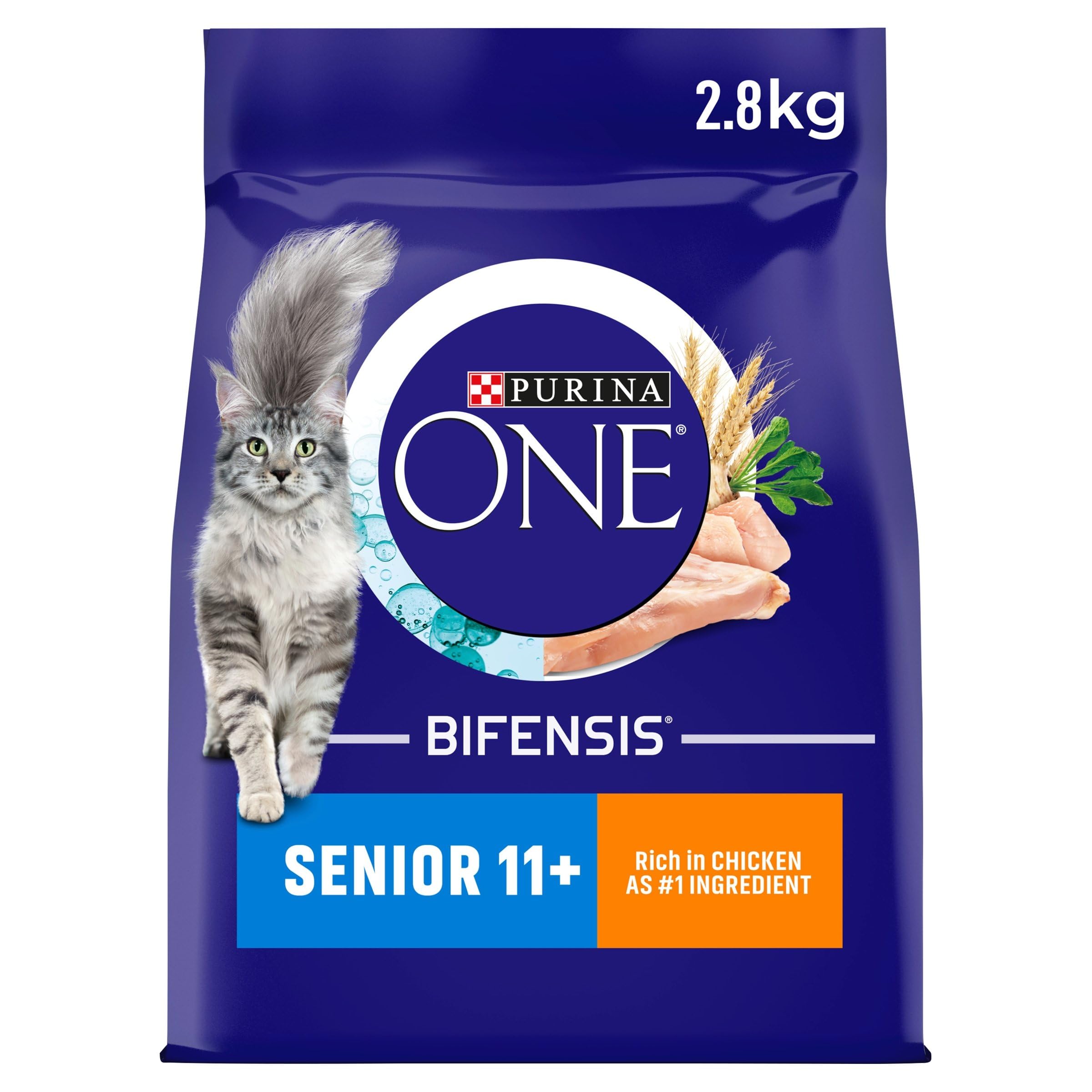 Purina 11 Plus Dry Cat Food With Chicken And Wholegrain 2.8Kg
