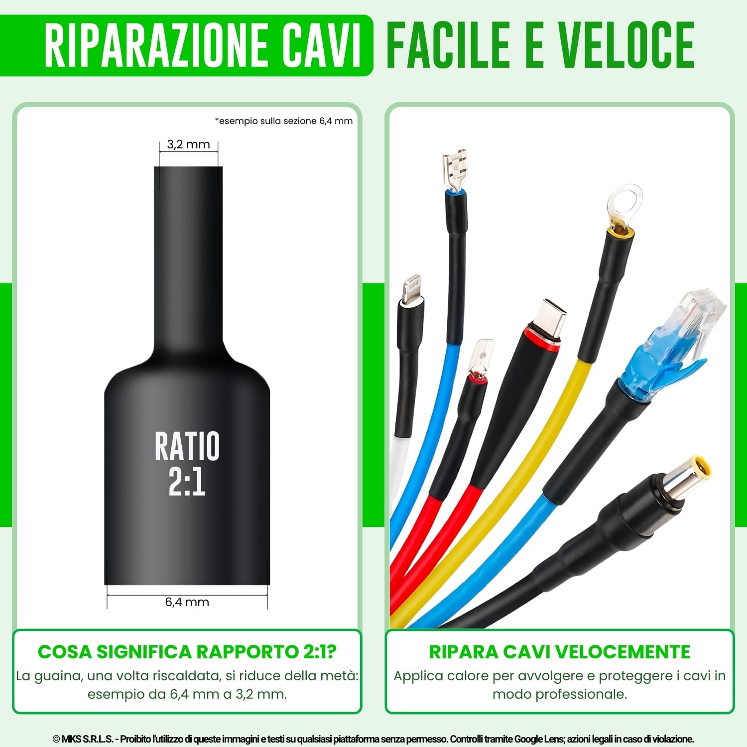 Terminali Anello Rosso 0 GA Terminali Ad Anello In Rame Calibro 1/0 (0 GA) - Foro 3/8", Con Tubo Termoretraibile Rosso, Confezione Da 10 Terminali Per Cablaggio Potenza Auto - Foto 7