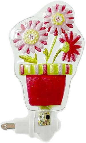 Luz nocturna de fusión de vidrio Daisy de Lori Siebert