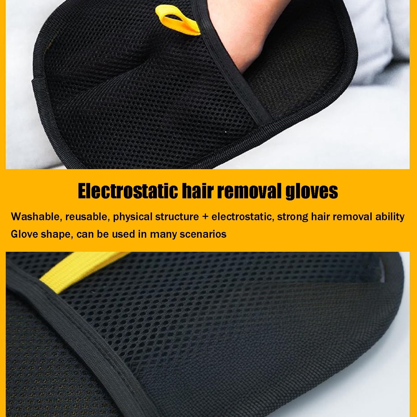 Gants D'épilation électrostatique Pour Animaux De Compagnie Gants Electrostatiques Pour Poils Danimaux Pour Canape Meubles Tapis 2 Pieces 87360444