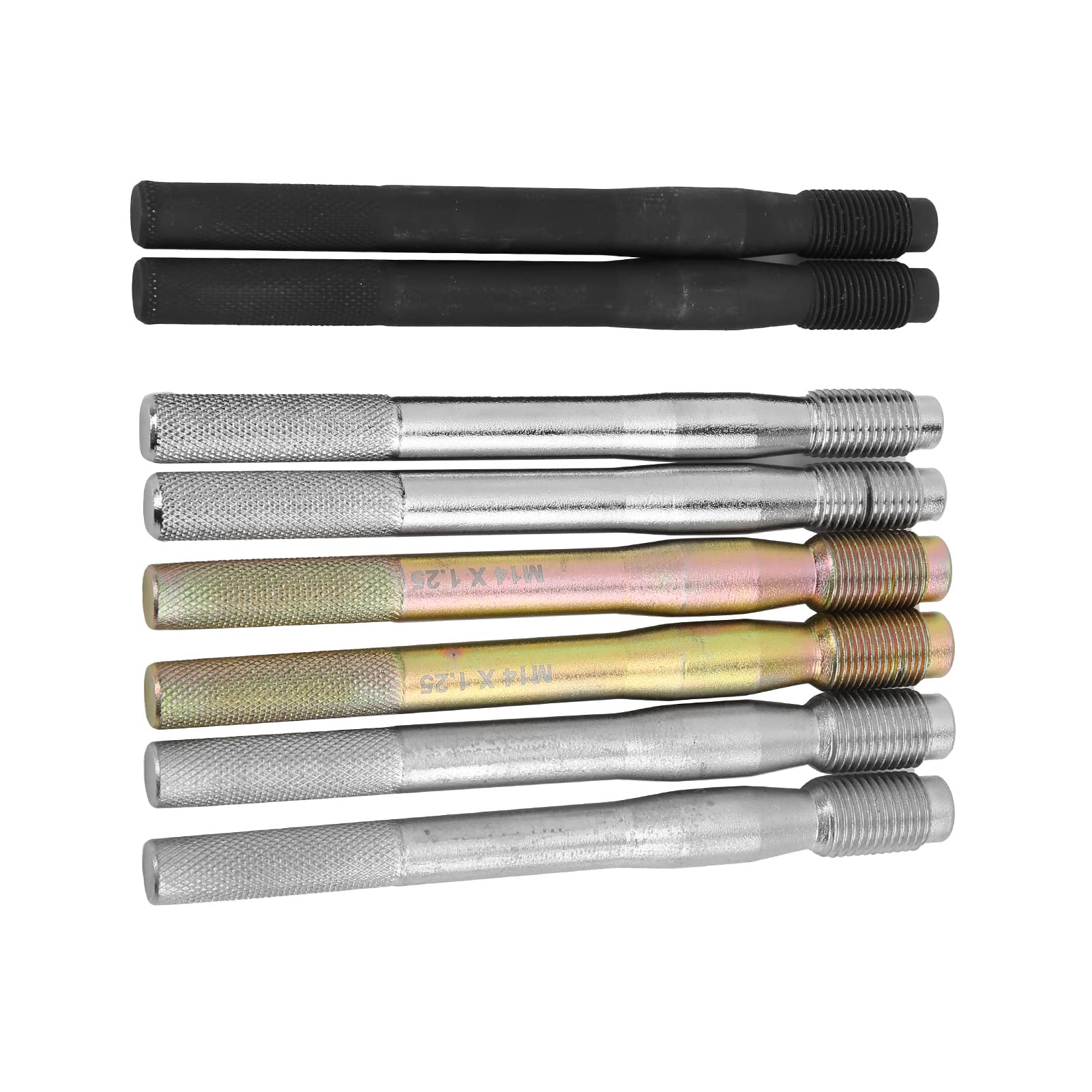8 Pièces Goupille D'alignement de Goujon de Roue Outils de Positionnement de Fixation en Alliage D'acier M14x1.5 1.25 M12x1.5 1.25 pour la Plupart des Outils de Réparation de