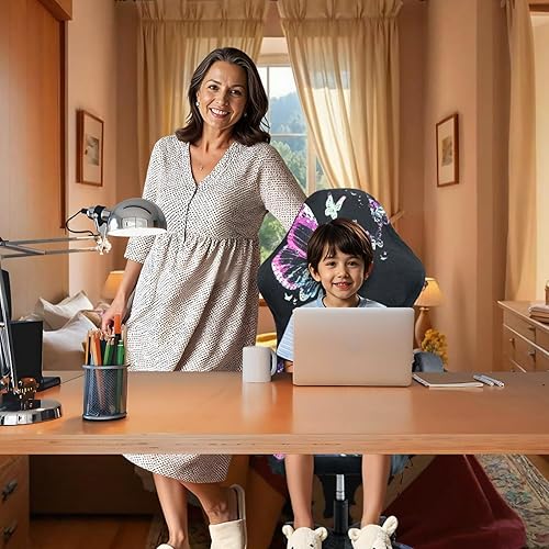 Miniatura 2 de Fundas para sillas de juegos, impresión 3D, de una pieza, ajuste universal, funda de asiento para silla de juegos con reposabrazos (color estilo 5)