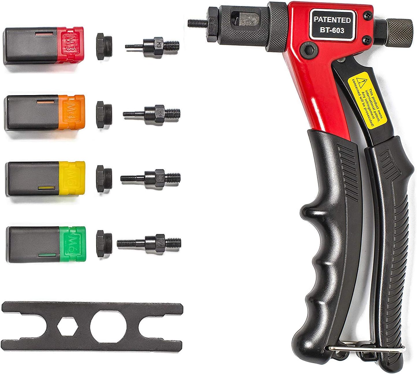 8"Blind Rivet Hand Riveter Rivet Gun, Riveting Tools with Nut Setting System M3 M4 M5 M6