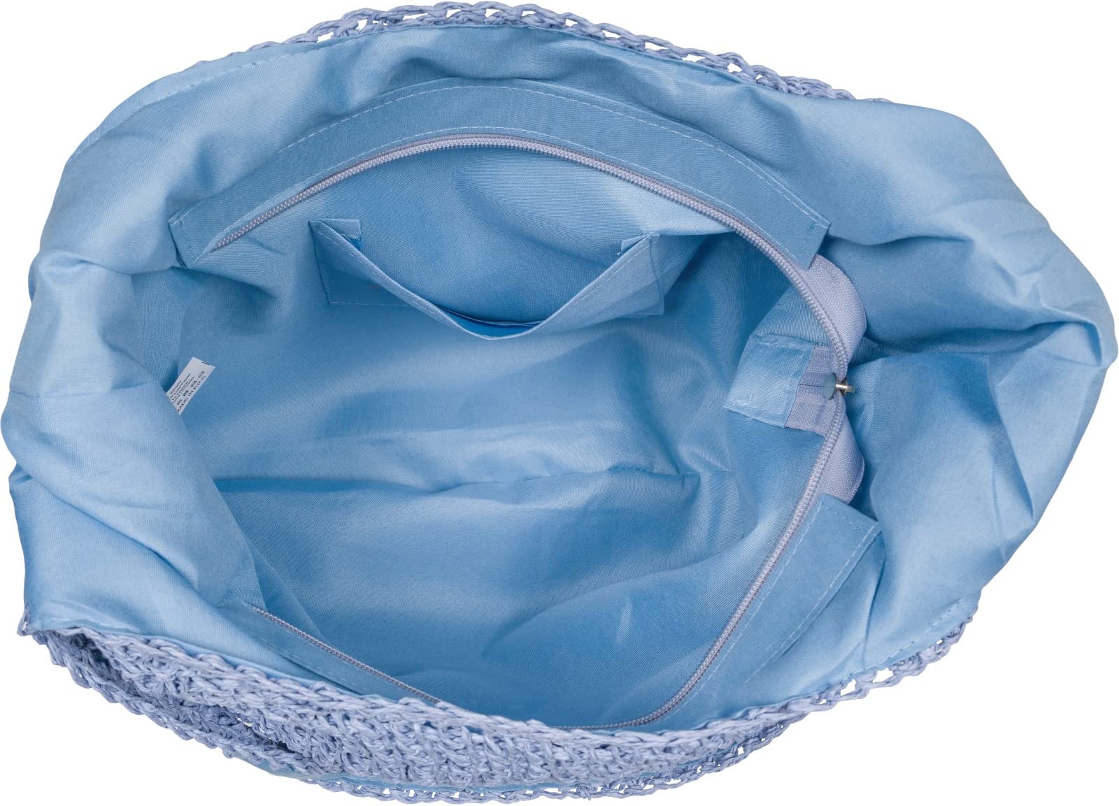 styleBREAKER Damen Beuteltasche Papierstroh Flecht