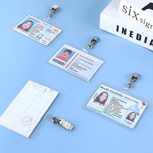 Miniatura 6 de 50 bolsas de laminación autosellantes con clips, bolsas de laminación autosellantes de 10 mil, tamaño de tarjeta de visita, bolsas de laminación