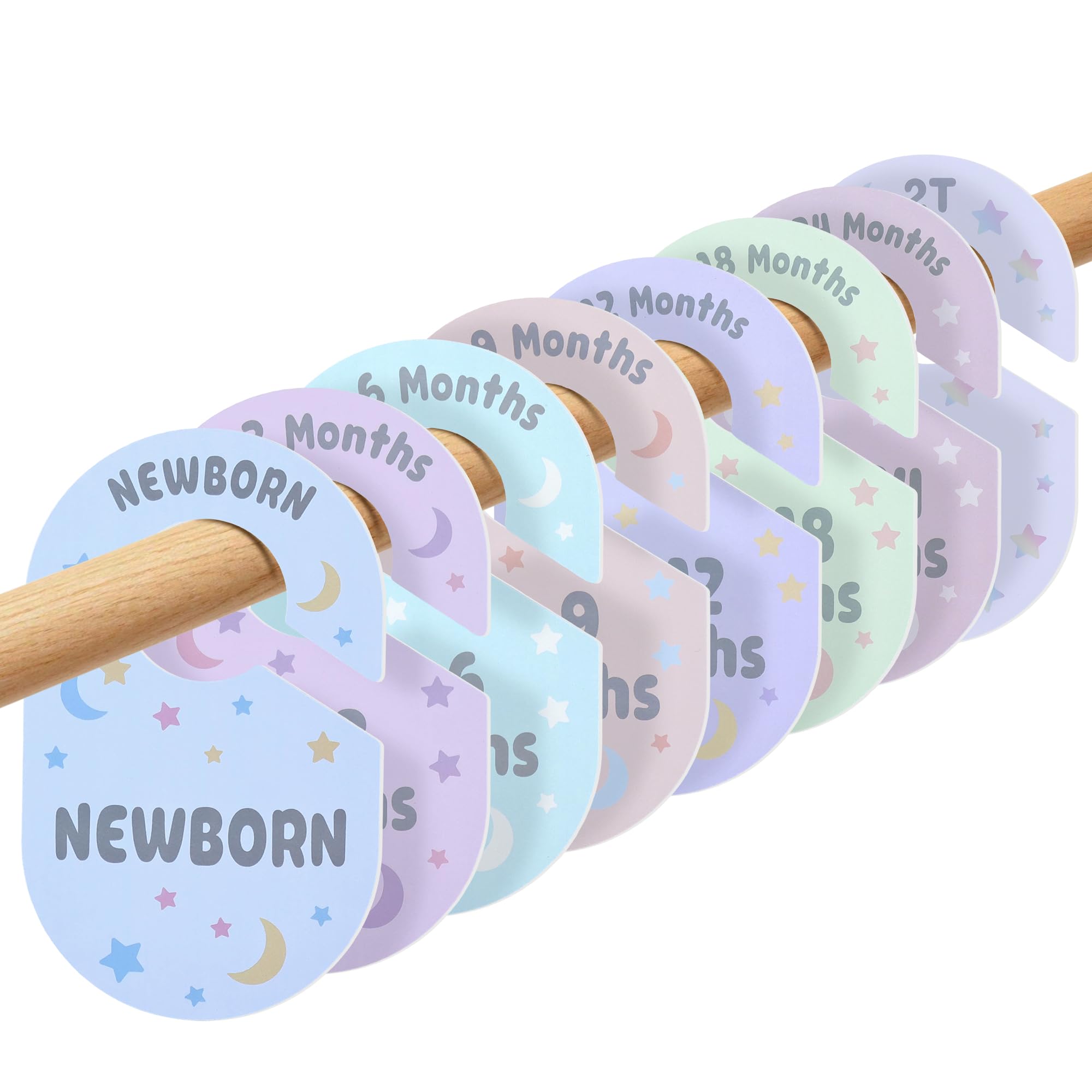 COOLBEBE Baby Closet Dividers 8 Pack Double-Sided Nursery Clothes Organizer