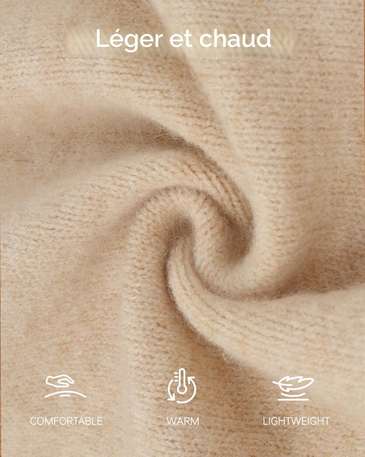Zylioo Bonnet XXL surdimensionné pour femme et homme - Bonnet d'hiver doux et chaud - Bonnet tricoté pour femme