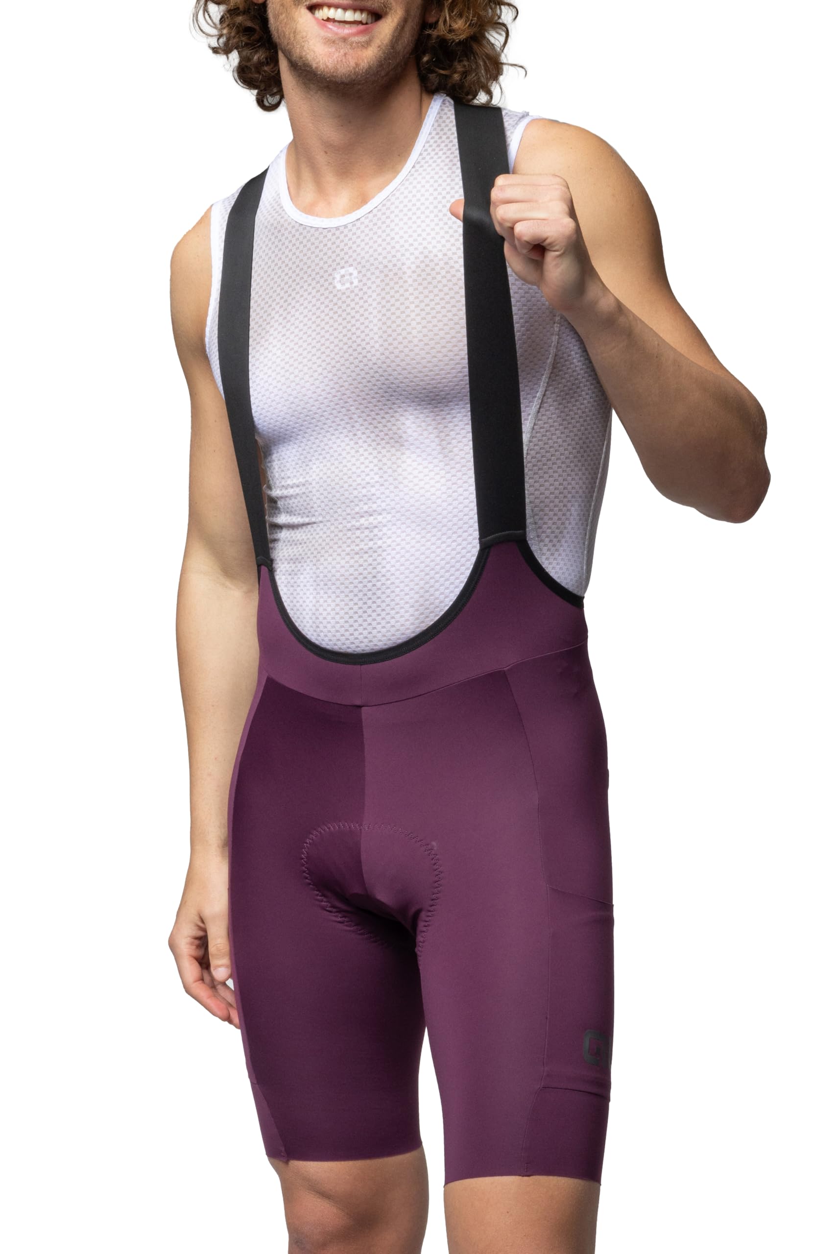 Alé Cycling Men's Off Road - Gravel Gravel-Pro Bib Shorts, Prune, L