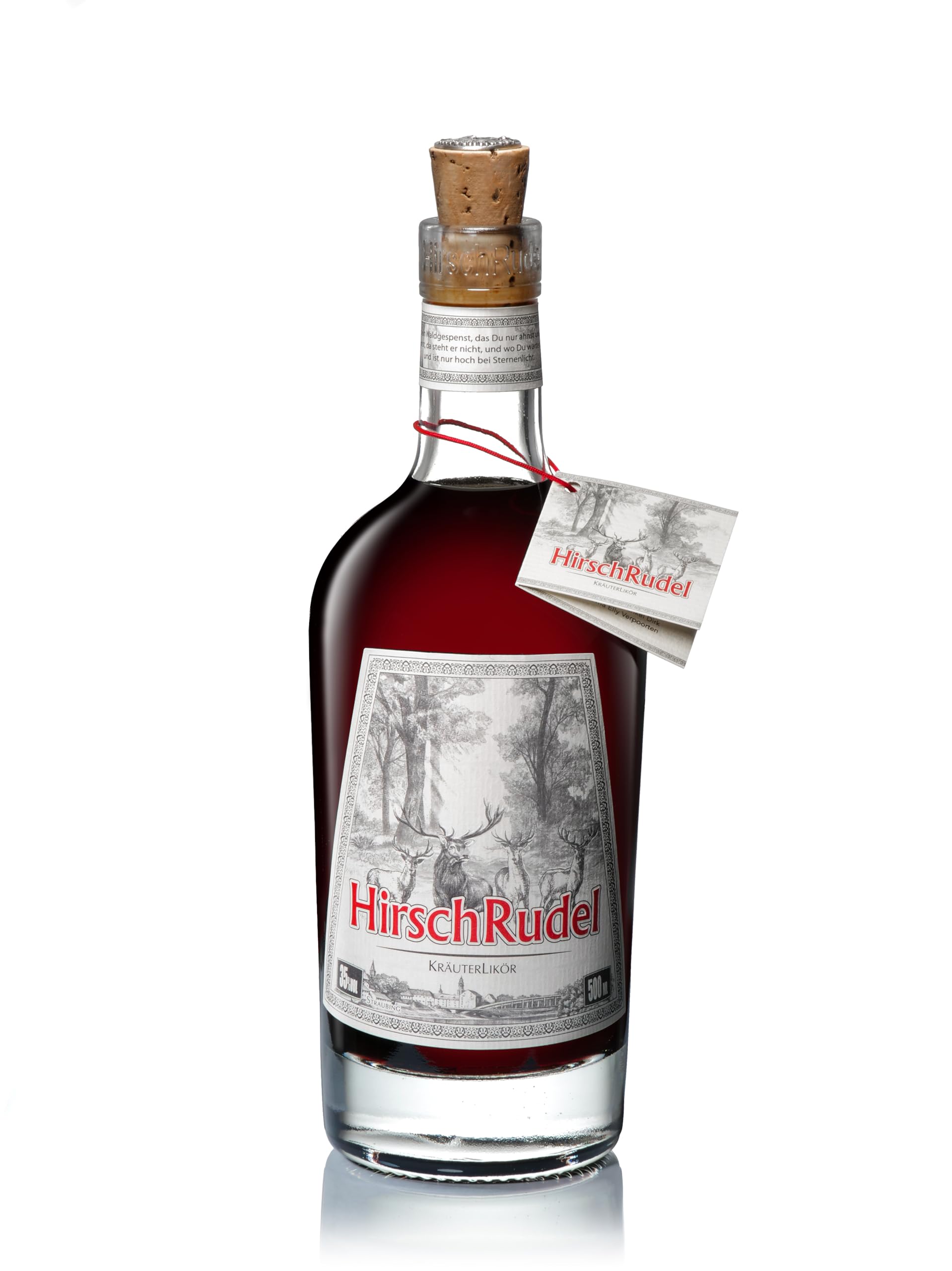 HirschRudel Classic | Premium Kräuterlikör aus Deutschland | 1 x 500ml | Handcrafted | Aus 31 Wildkräutern | SIP Awards Gold