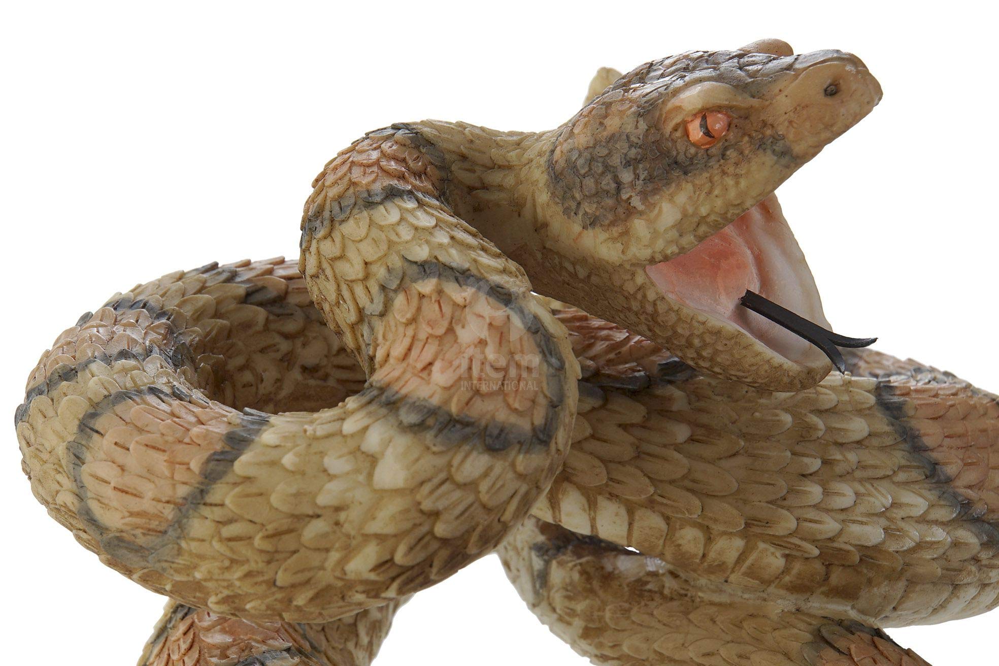 Statuette Figurine Serpent Marron déco - Reptile - 20 cm