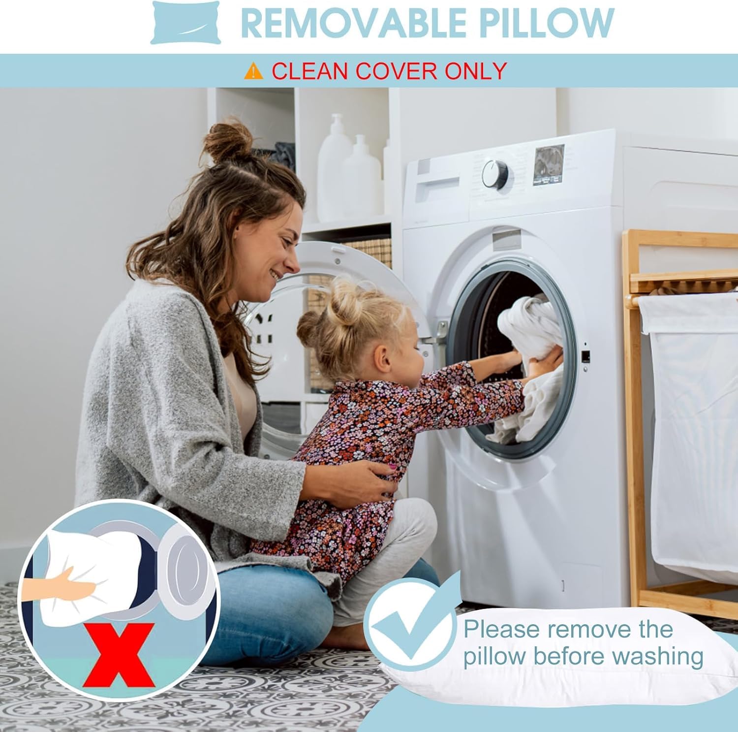 Cokouchyi Colchoneta Extragrande para Siesta Infantil, Saco de Dormir con Almohada extraíble, Mide 53 x 21 x 1.5 Pulgadas, Bolsa de Dormir para niñas, Ideal para guardería y jardín de Infantes