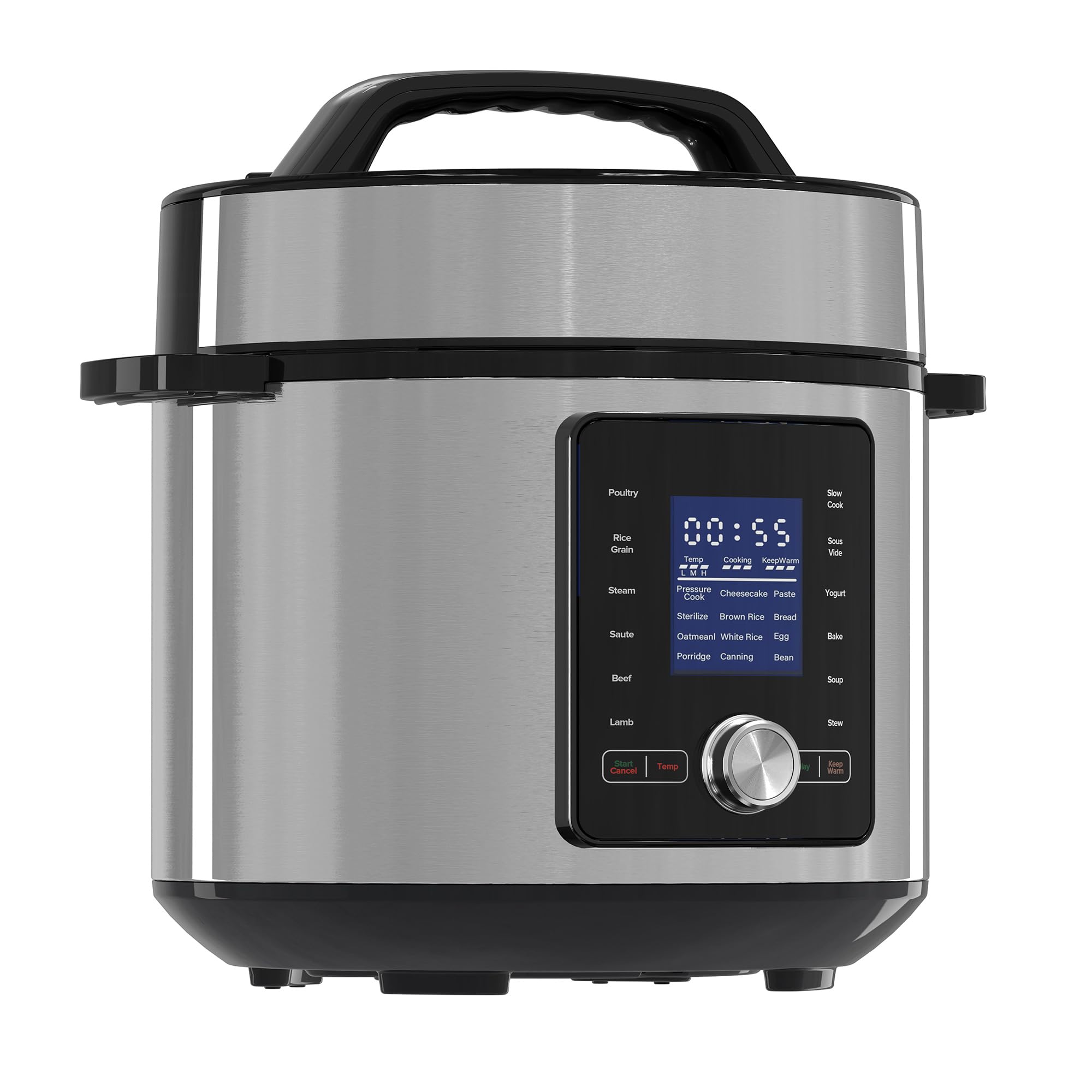 NEWBULIG 6 3 Quart Electric Pressure Cooker Stainless Steel Multi Cooker Pressure 24-in-1 Slow Cooker for Rice Meat