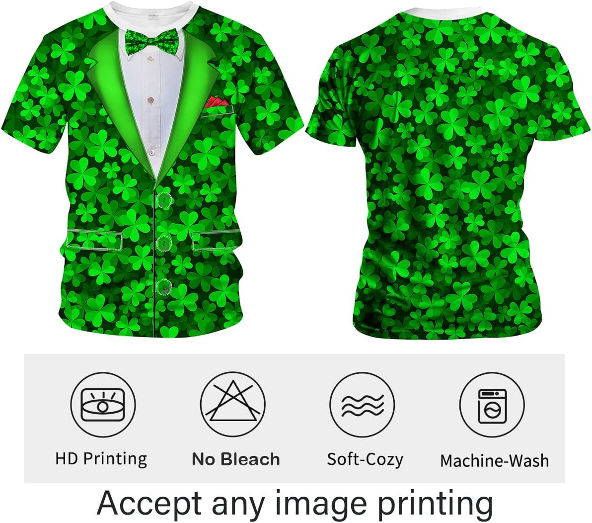 Blissboy Funny Tuxedo Graphic T-Shirt Novelty Short Sleeve Crewneck Shirt - Image 4