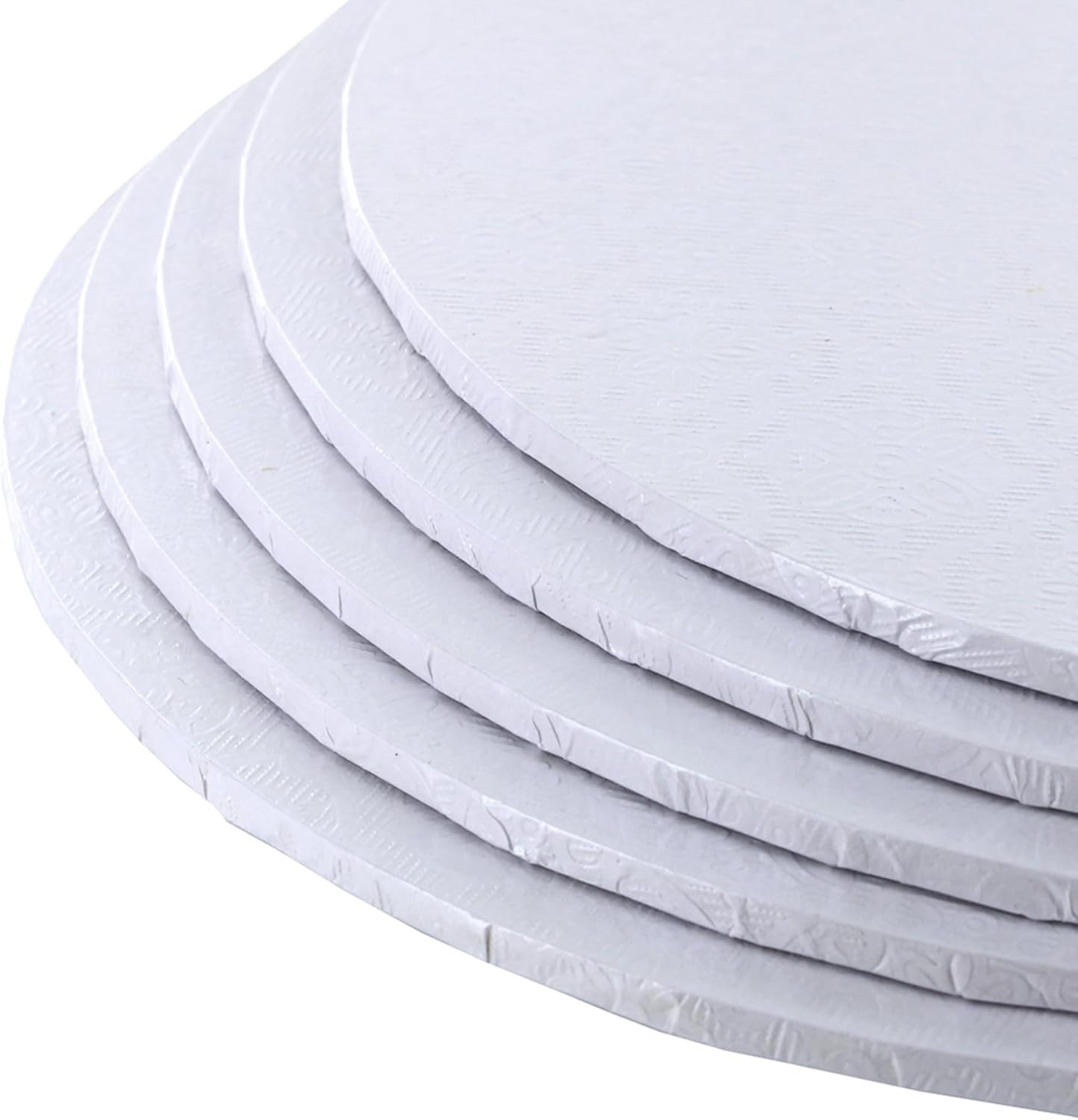 Culpitt White Masonsite Cake Board, Strong Round Cake Board, Cake Drum, 4mm Thick, Pack of 5-355mm, 14 Inch Round