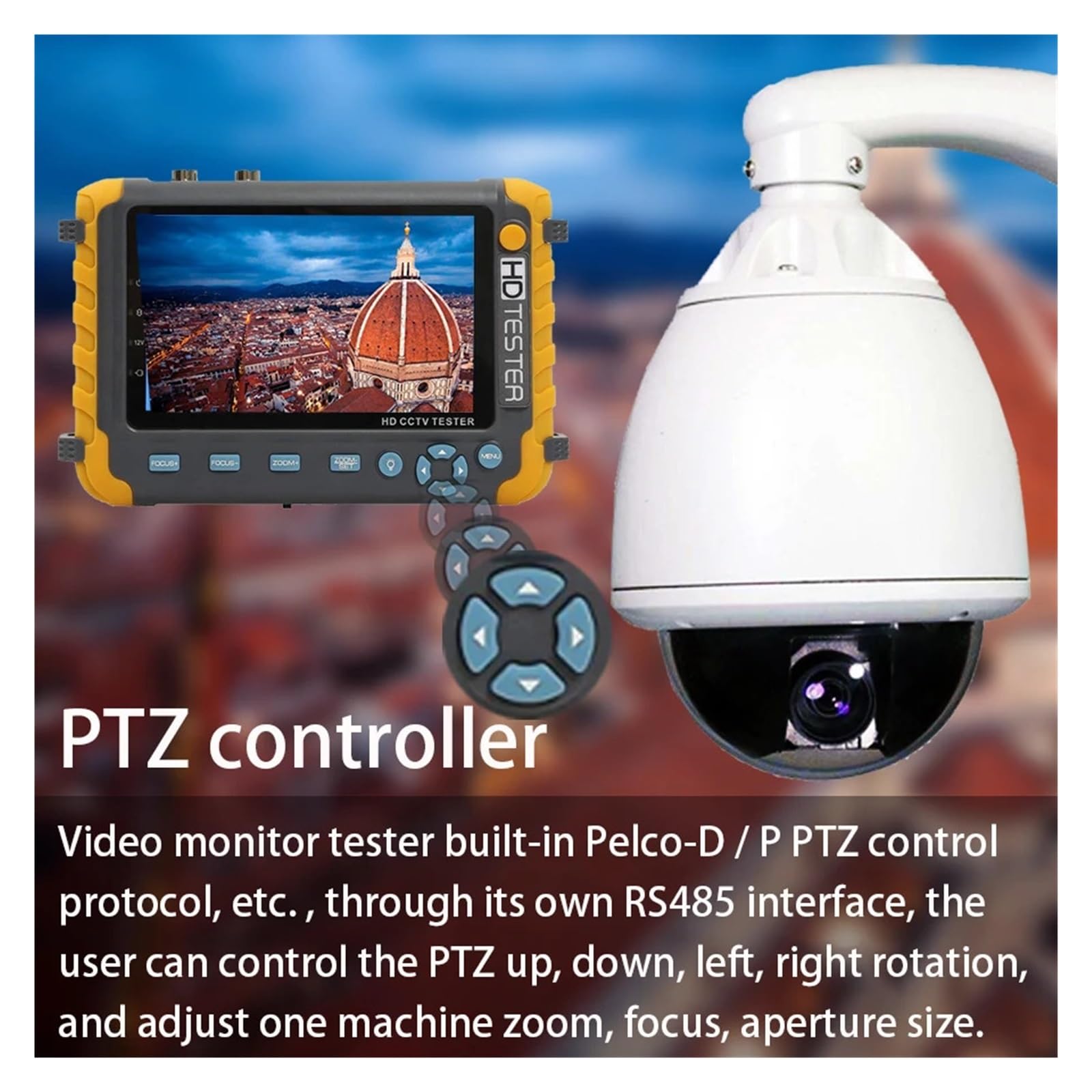 CCTV IV8W AHD/CVI/TVI CVBS CCTV Tester Tester for telecamere CCTV Tester AHD con Ingresso VGA Tester Video CFTV Mini Monitor