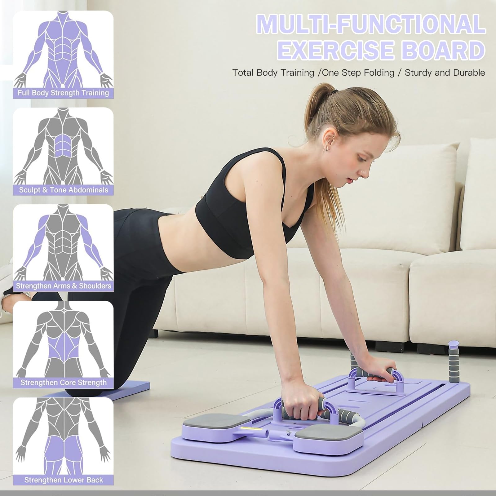 Tabla de Pilates para el hogar, 5 en 1, Plegable, Mini Tabla reformadora de Pilates, con Temporizador para núcleo, Cintura, Pierna, Brazo y Entrenamiento de Espalda, 2025, reformador