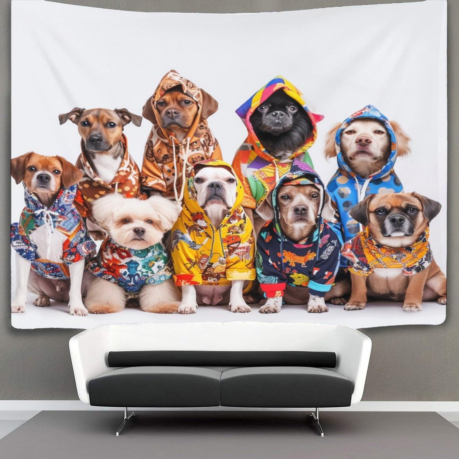 kaiyun Cute Dog Tapestry Bedroom Aesthetic Indie Wall Room Decor Cartoon Animals Wall Hanging,Wall Art 70cmx100cm