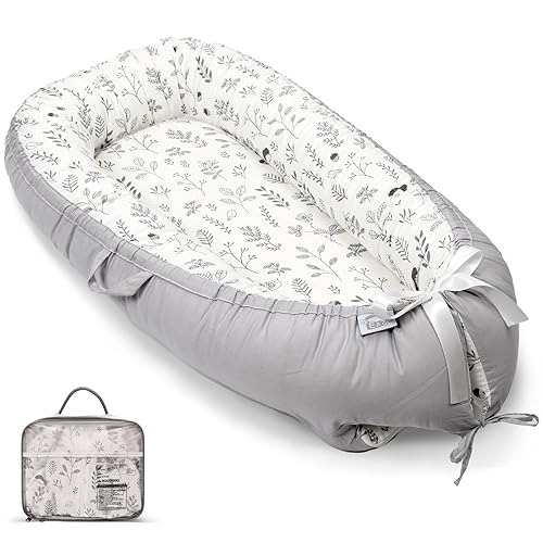 Miniatura 22 de Tumbona para bebé, tumbona infantil para recién nacido, funda portátil para nido de bebé, transpirable y suave, artículos esenciales para recién