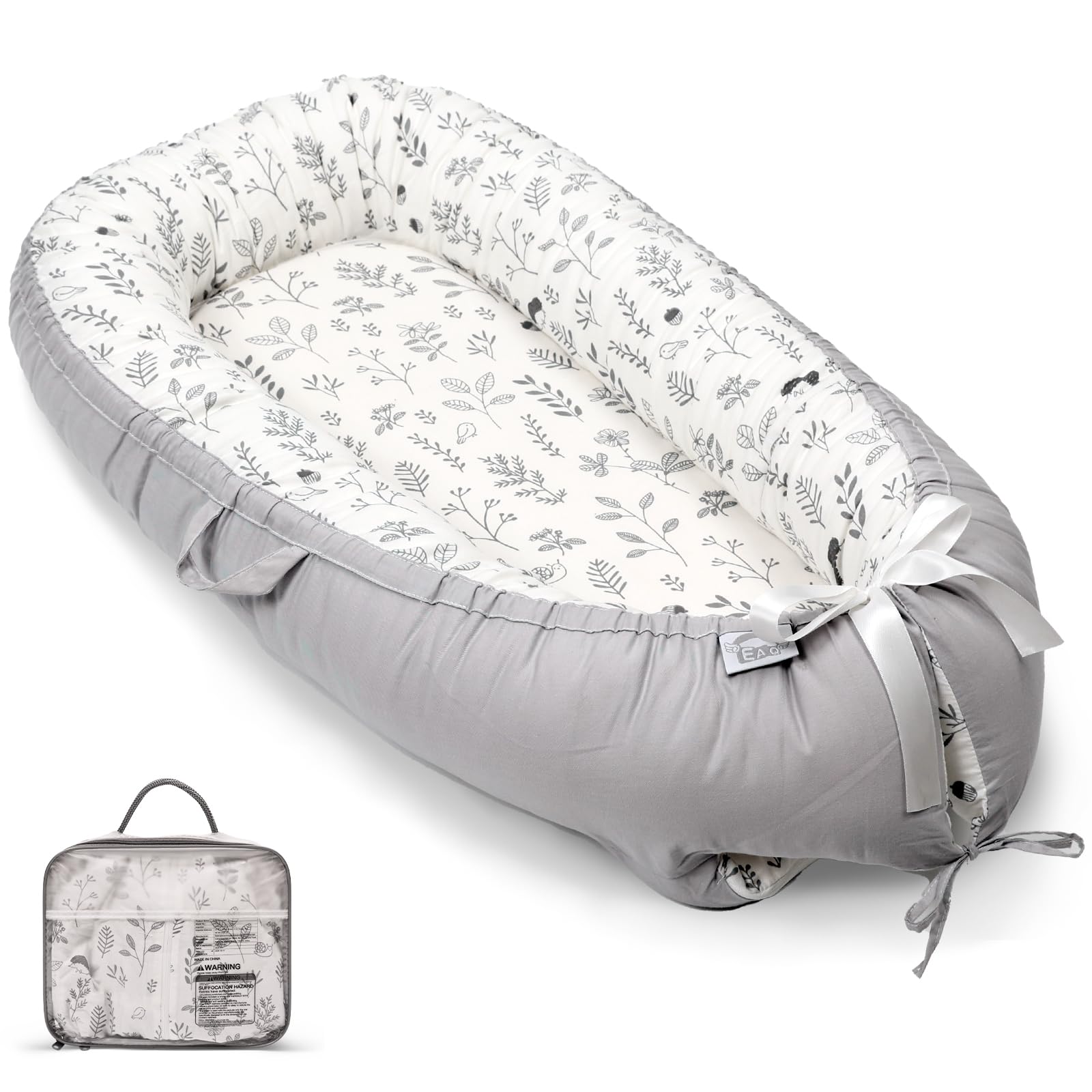 EAQ Baby Lounger, Infant Lounger for Newborn,Portable Baby Nest Cover Breathable & Soft, Newborn Essentials