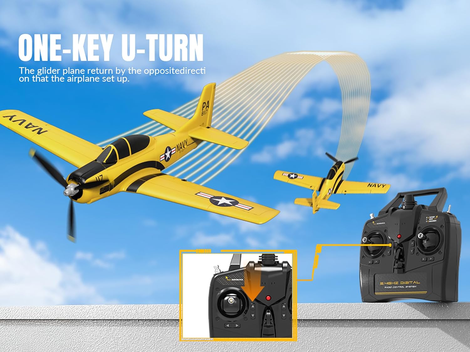 T-28 Fighter Jet T28 RC Plane 4 Channel Fighting Remote Control Aircraft Xpilot Stabilization/Aerobatics / 6 Axis Gyro 4CH for 14y+ Adults Beginner