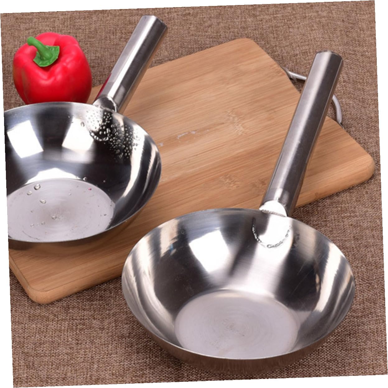 Cucharón De Acero Inoxidable Pequeño Mango Largo, Pala Para Agua De Cocina, Cucharón Resistente Para Sopa y Líquidos, Utensilio Multifuncional Para Hogar y Gastronomía, Diseño Cerrado