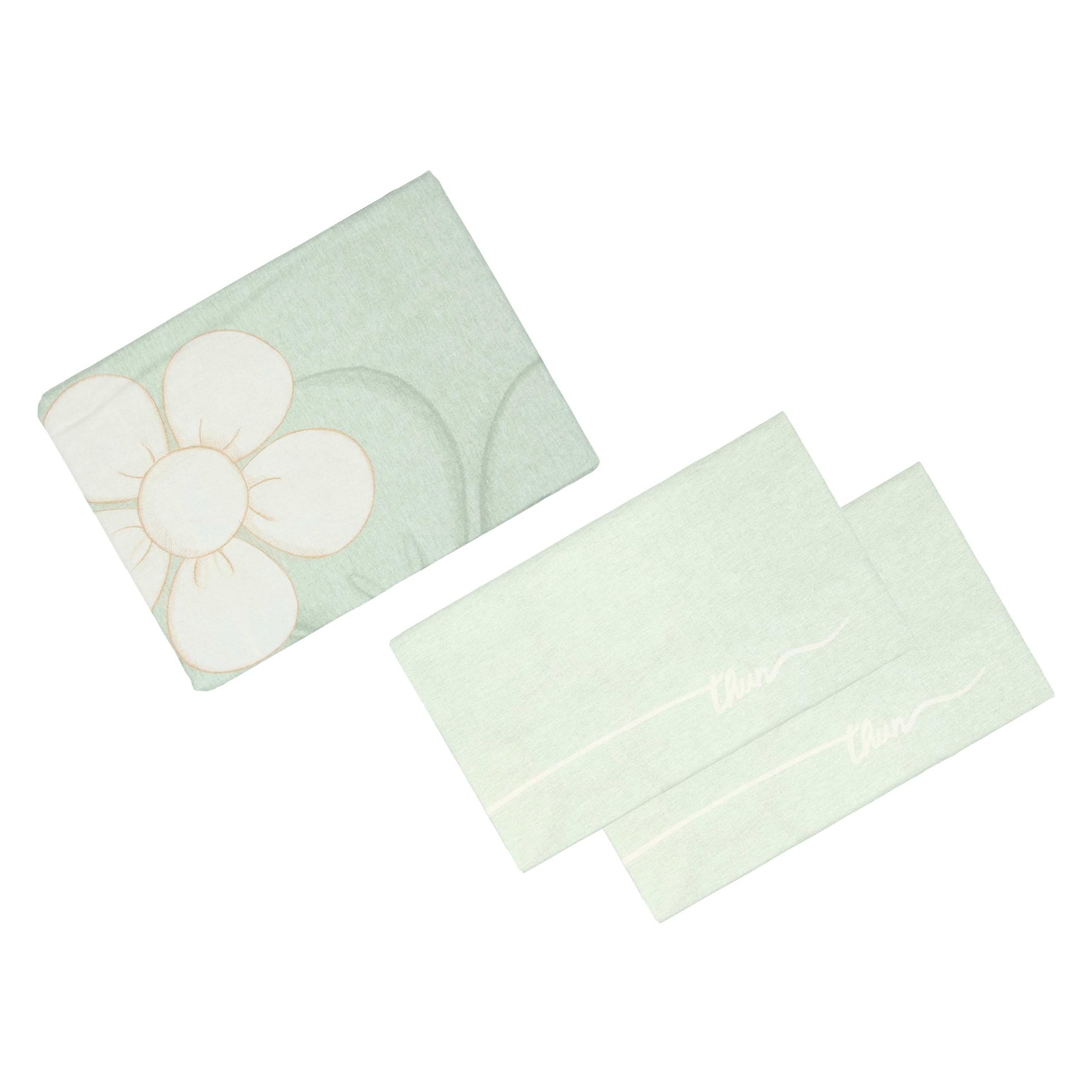 THUN - Green Duvet Cover - Iconic Elegance Line - M - 100% Cotton