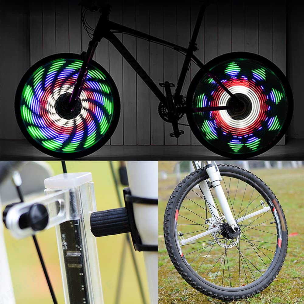 Lumière Pour Roue De Vélo JMORCO Avant/arrière 64 LEDs – étanche IP55, Programmable, Rechargeable, Affichage Moteur, 950 MAh