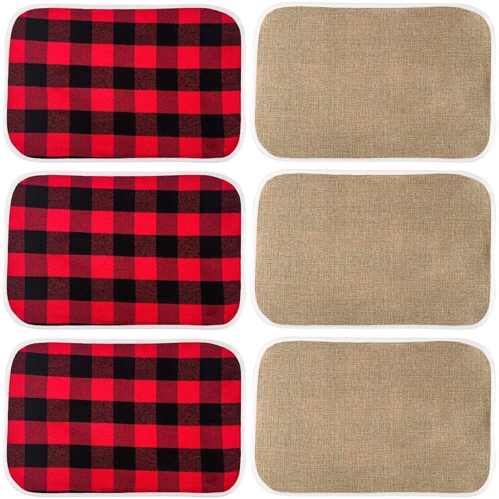 Sets de table de Noël réversibles en lot de 6 pour protéger et décorer