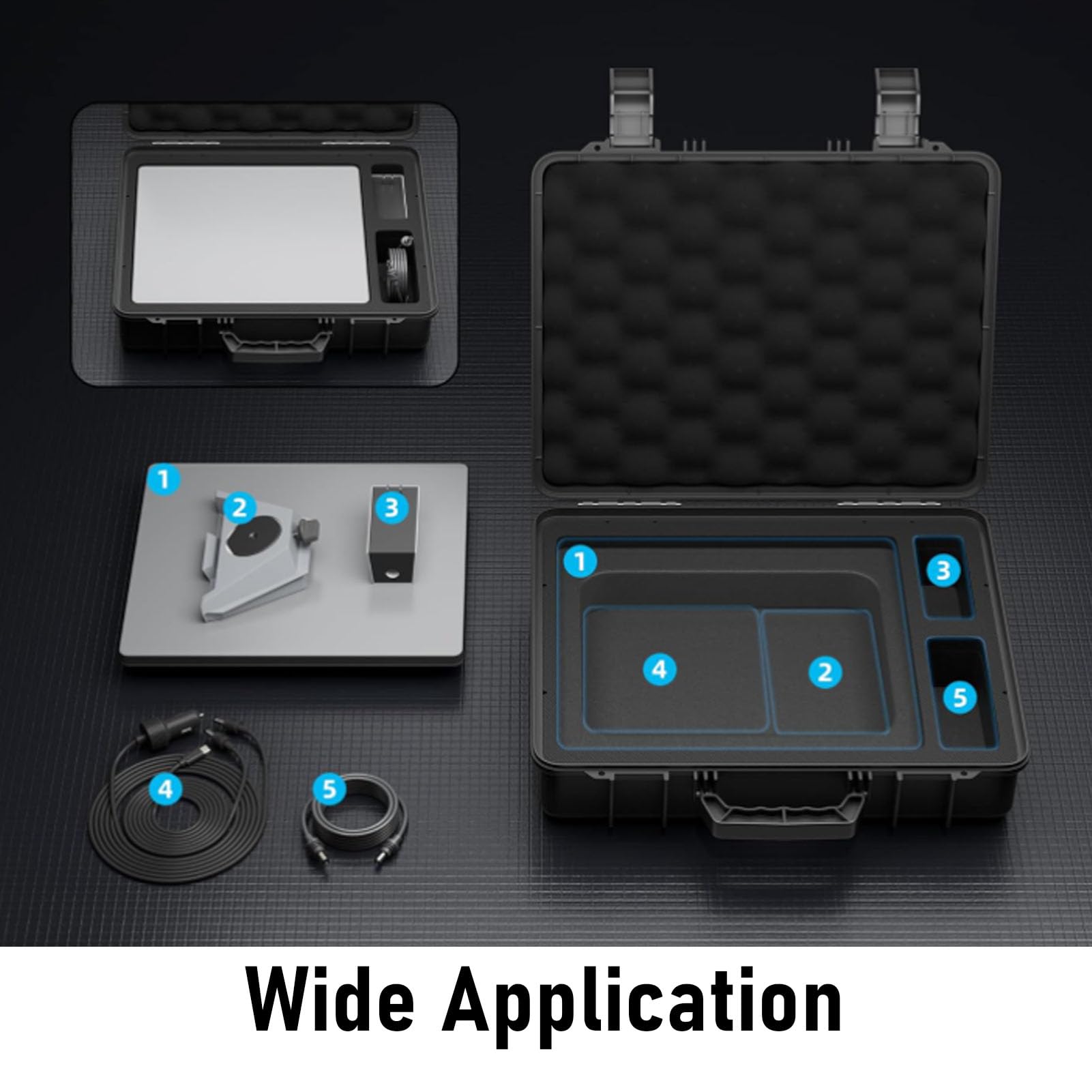 Starlink Precyzyjnie Cięta Pianka Etui Podróżne, Wodoodporne, Twarde Etui Pasuje do Zestawu Starlink Mini Dish, Podstawka, Zasilacz, Kable i Akcesoria