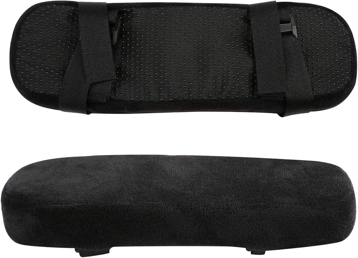 Ballery Armlehnen Pads, 2 Stück Ergonomische Armlehnen Polster aus Schaum Anti-Rutsch Support Abdeckungen Kissen Büro- und Gaming Stuhl Armlehne Pad Arm Rest für Ellenbogen Komfort