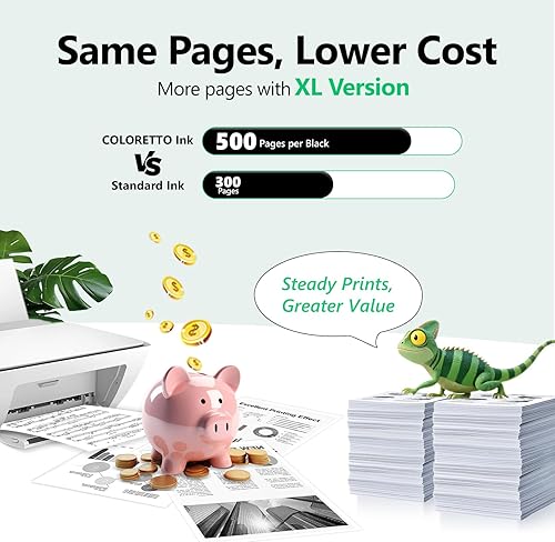 Miniatura 3 de COLORETTO 245xl Cartucho de tinta de repuesto para Canon PG-245xl Cartucho de tinta negra, 245XL para impresora TS202 MX490 TR4520 MG2525 TR4500