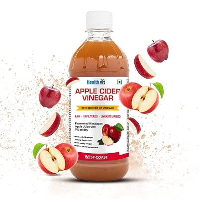 Healthvit Apple Cider Vinegar with the Mother | For Weight Management | Unfiltered & Raw | Natural Himalayan Apples | Re