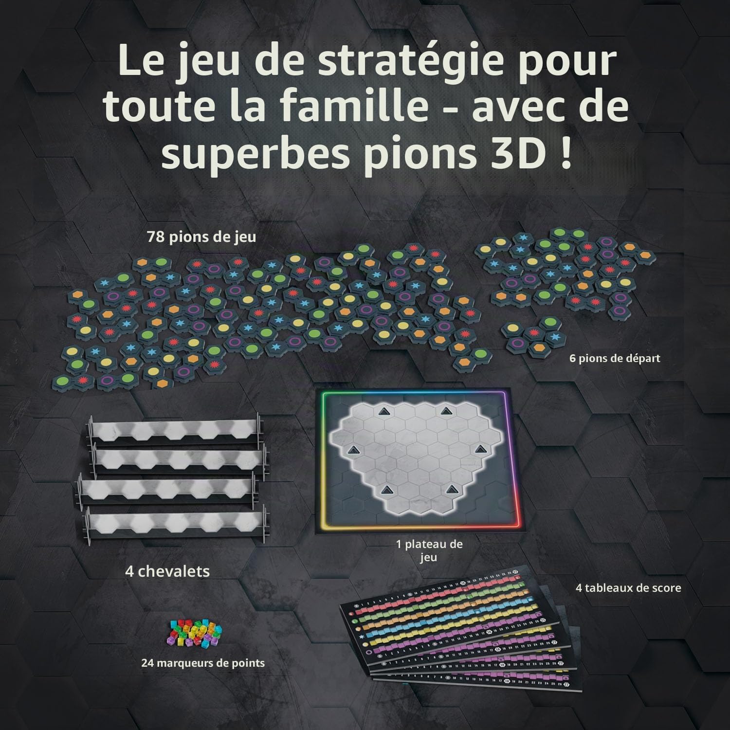 KOSMOS 684006 Simplement génial 3D, avec des pierres 3D de qualité supérieure, découvrir de nouvelles possibilités, jeu de société pour toute la famille à partir de 10 ans, cadeau, jeu familial pour 1