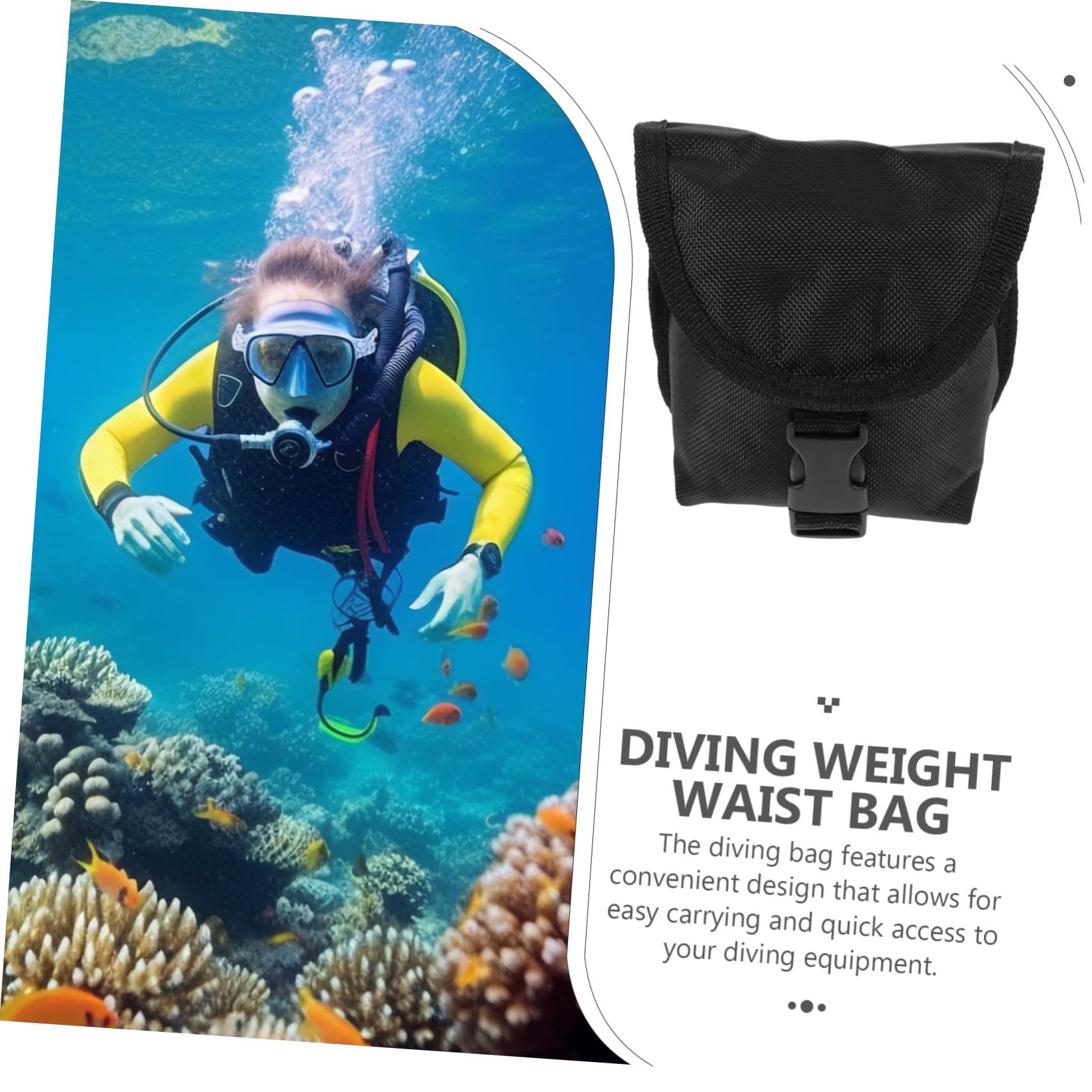 Toddmomy Diving Weight Waist Pack Mesh Dive Bag Weight Block Bag for Training Oxford Cloth Diving Supplies