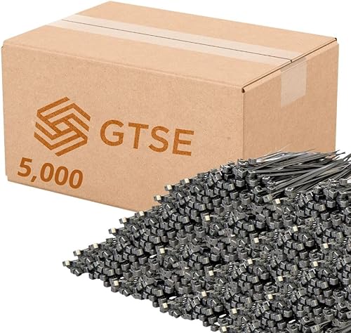 Miniatura 71 de GTSE - Paquete de 100 bridas con cremallera de 20.3 cm, color plateado/gris, 8.06 kg de resistencia, bridas de nailon grises resistentes a los rayos